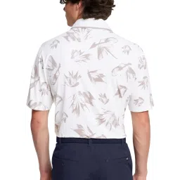 Under Armour White Regular Fit Printed Sports Polo image 2