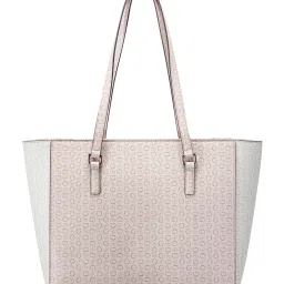 Guess Blush Multi Printed Delphine Tote Bag With Pouch image 2