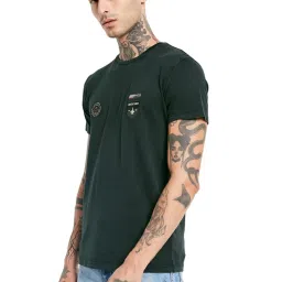 Octave Mountain Green Cotton Regular Fit T-Shirt image 3