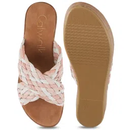 Catwalk Women's Multicolor Cross Strap Wedges image 3