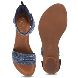 Catwalk Women's Blue Ankle Strap Sandals image 3