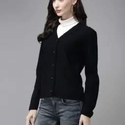 Cayman Black Embroidered Cardigan image 3