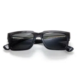 Shisen Fox Grey Polarised and UV Protected Lens Rectangular Unisex Sunglasses image 4