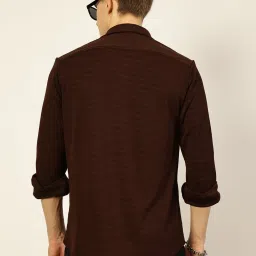 Thomas Scott Brown Regular Fit Striped Shirt image 2