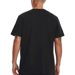 Under Armour Black Cotton Regular Fit Sports T-Shirt image 2