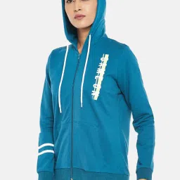 Ajile by Pantaloons Teal Graphic Print Sweatshirt image 3