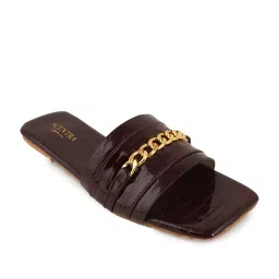 Scentra Women's Aisha Maroon Casual Sandals image 2