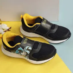 Kidsville Black & Yellow Batman Printed Velcro Shoes-image-42