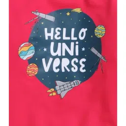 Bumzee Girls Dark Pink Printed Full Sleeves Sweatshirt image 4