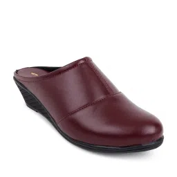 Trase Women's Maroon Mule Wedges image 2