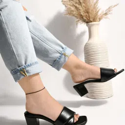 Shoetopia Kids Black Casual Slides image 2