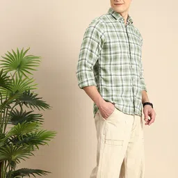 Mast & Harbour Checked & Textured Casual Shirt image 4