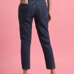 Forever 21 Blue Cotton Regular Fit Mid Rise Jeans image 2