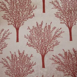 Ariana 'Valerian' Red & White Polyester 7 ft. Design Door Curtain - Set of 1 image 3