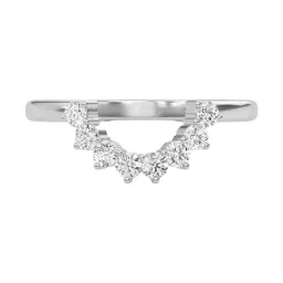 SHINE ETERNAL Lab Grown Diamond 18k (750) White Gold Contoured Wedding Band for Women-picture-32