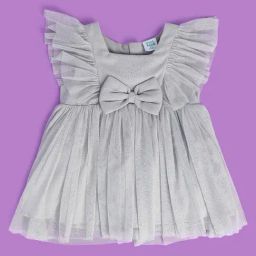 MINIKLUB Kids Grey Embellished Dress-picture-3