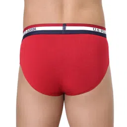 U.S. Polo Assn. Black & Red Cotton Regular Fit Briefs - Pack Of 2 image 3