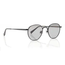 Shisen Fox Grey UV Protection Round Unisex Sunglasses image 2