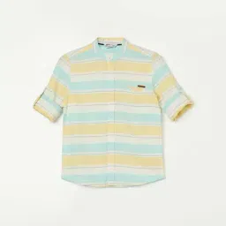 Fame Forever by Lifestyle Kids Multicolor Striped Full Sleeves Shirt-image-94