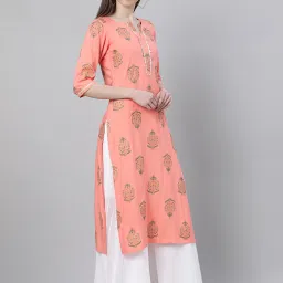 gerua by libas Libas Pink Printed Straight Kurta image 4
