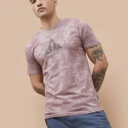 Fame Forever By Lifestyle Purple Cotton Regular Fit Printed T-Shirt-picture-15