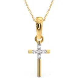 Candere by Kalyan Jewellers BIS Hallmark 14K Yellow Gold and Certified Diamond Pendant-picture-31