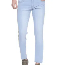 High Star Light Blue Lightly Washed Slim Fit Jeans-picture-26
