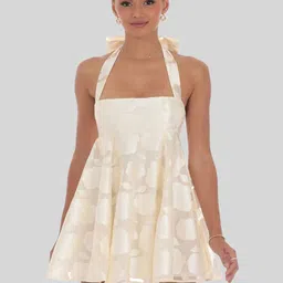 LULU & SKY Women Halter Neck Fit & Flare Mini Dress-picture-21