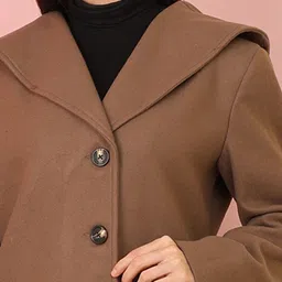 Mast & Harbour Women Spread Collar Single Breasted Overcoat image 5