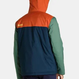 Puma Brown Regular Fit Colour Block Hooded Jacket image 2