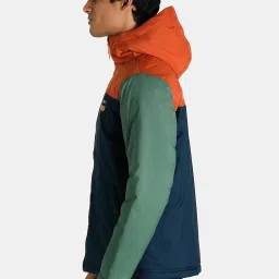 Puma Brown Regular Fit Colour Block Hooded Jacket image 3