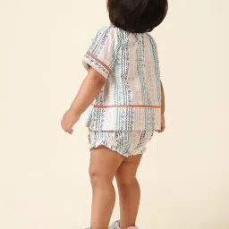 Fabindia Kids Multicolor Printed Top with Bloomer image 2