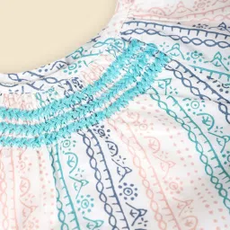 Fabindia Kids Multicolor Printed Top with Bloomer image 4