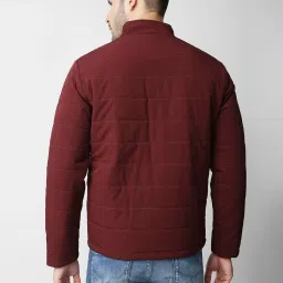 Pepe Jeans Dark Red Full Sleeves Mock Collar Jacket image 2