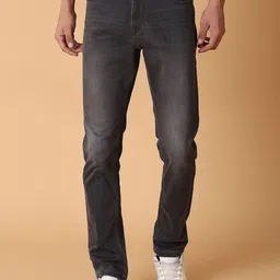 V-Mart Men Solid Cotton Knitted Denim Mid-Rise Light Fade Stretchable Regular Fit Jeans-image-34