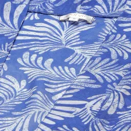 Qurvii Blue & White Printed Shrug image 5