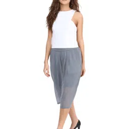 Miss Chase Grey Relaxed Fit Culottes image 4