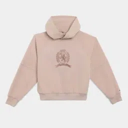 Tommy Hilfiger Beige Cotton Regular Fit Embroidered Hoodie-picture-19