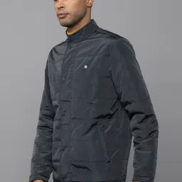 allen solly Men Grey Textured Full Sleeves Casual Jacket image 3