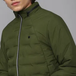 allen solly Men Olive Solid Full Sleeves Casual Jacket image 4