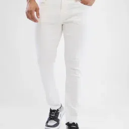 Spykar White Slim Fit Jeans-image-49