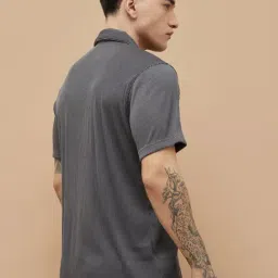 Forca By Lifestyle Grey Boxy Fit Texture Shirt image 2