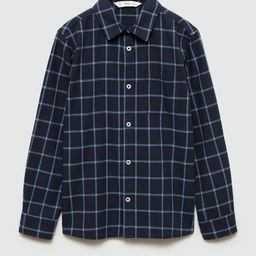 Mango Kids Boys Pure Cotton Windowpane Checked Casual Shirt-picture-7