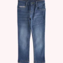 Pantaloons Junior Blue Cotton Tapered Fit Jeans-picture-41