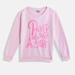 Eteenz Girls Typography Printed Sweatshirt image 1