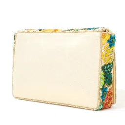 Accessorize London Women Multi-Color Embellished Beaded Clutch with Detachable Strap image 3