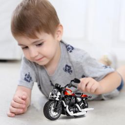 Sanjary 1:12 Harley Motorcycle Model, DieCast Mini Toy Motorcycle, Pull Back Toy Cars with Sound and Light Toy for kids -Color & Design May Vary-picture-15