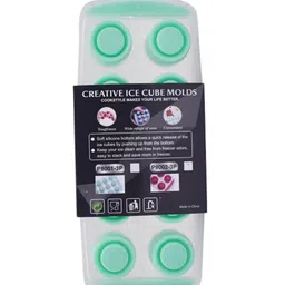 Kookee Flexible Silicone Ice Cube Tray 10 cubes, (Pack of 3) (P8002-3P-B) image 1
