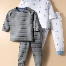 Kidi Wav Pack Of 2 Full Sleeves Puppies Printed Coordinating Tee & Joggers Set - Multi Colour-picture-22