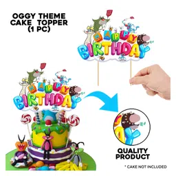 Zyozi Oggy & The Cockroaches Birthday Party Cake Toppers for Kids  - Multi Colour image 2
